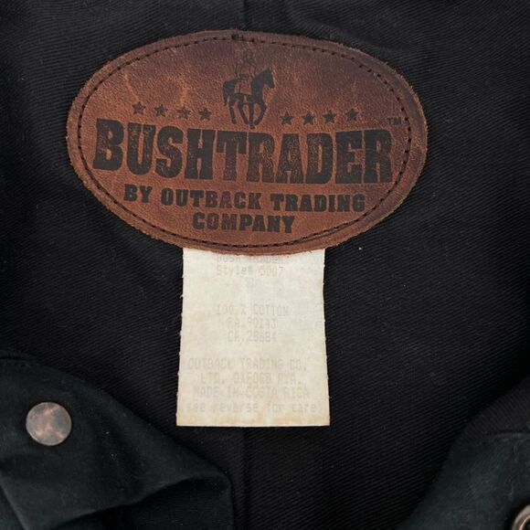 Outback Trading Men's Bush Trader Waterproof Western Oilskin Jacket Black Small - Picture 9 of 12